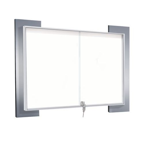 Vitrina de interior Look - Fondo de aluminio - Puerta de cristal de máxima seguridad