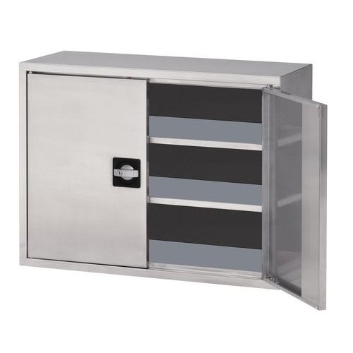 Armario de pared inox. - 2 puertas - Manutan.es
