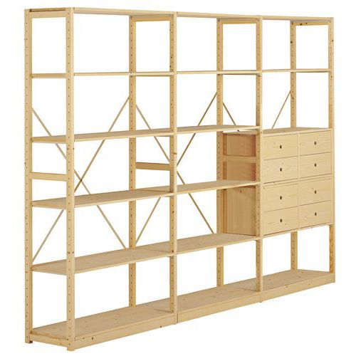 Zócalo antipolvo para estantería de madera Épicéa - Manutan.es