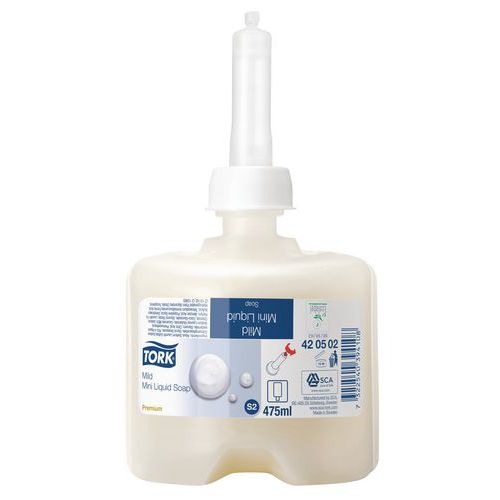 Recarga de jabón líquido Tork Mini suave - Dispensador S2 Recarga de jabón líquido Tork Mini suave - Dispensador S2
