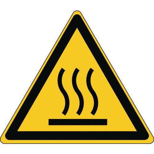 Señal de peligro triángulo - Superficie caliente - Rígida Señal de peligro triángulo - Superficie caliente - Rígida