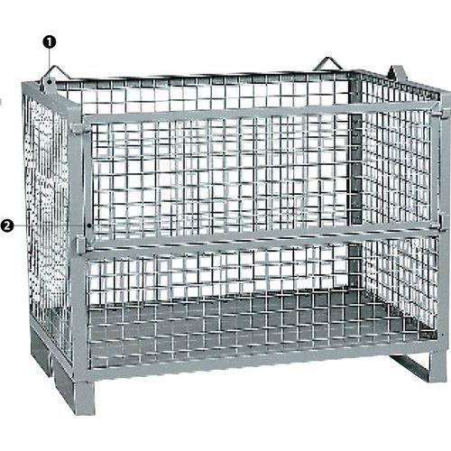 Caja palé apilable - Rejilla - con patas Caja palé apilable - Rejilla - con patas