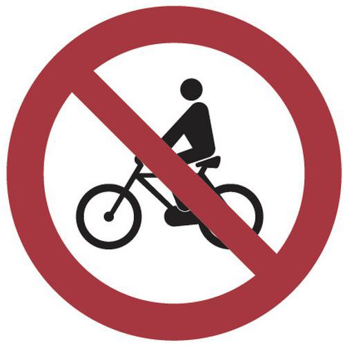Abandonado Deportista Poner Panel de prohibición - Circulación prohibida a bicicletas - Aluminio -  Manutan.es