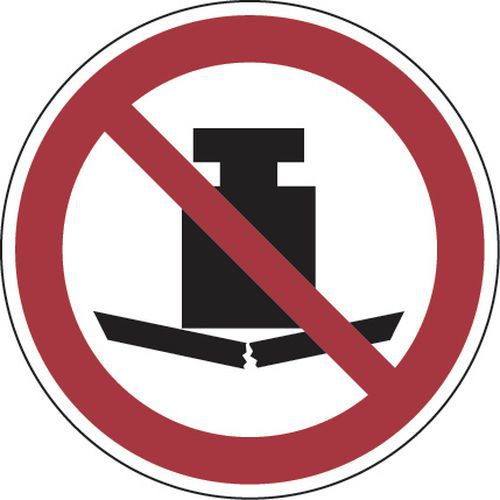 Panel de prohibición - Carga pesada prohibida - Aluminio REDONDO