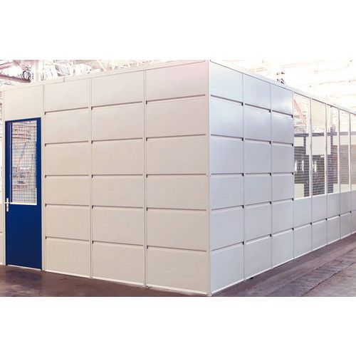 Cerramiento de tabique simple en chapa de acero - Panel macizo - Altura 2,51 m