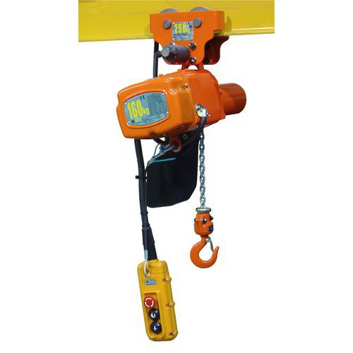 Polipasto eléctrico Éléphant Alpha con carro libre - Monofásico 230 V - Velocidad variable - Capacidad de 150 Polipasto eléctrico Éléphant Alpha con carro libre - Monofásico 230 V - Velocidad variable - Capacidad de 150