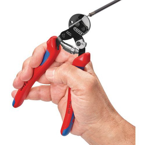 Pince Coupe-Câble KS TOOLS 165mm - Pour Câbles Cuivre/Alu Jusqu'à 60mm² - Poignée Isolée
