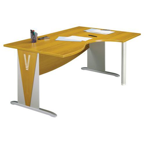 Mesa de oficina compacta Visio - Patas en L - Manutan.es Mesa de oficina compacta Visio - Patas en L - Manutan.es