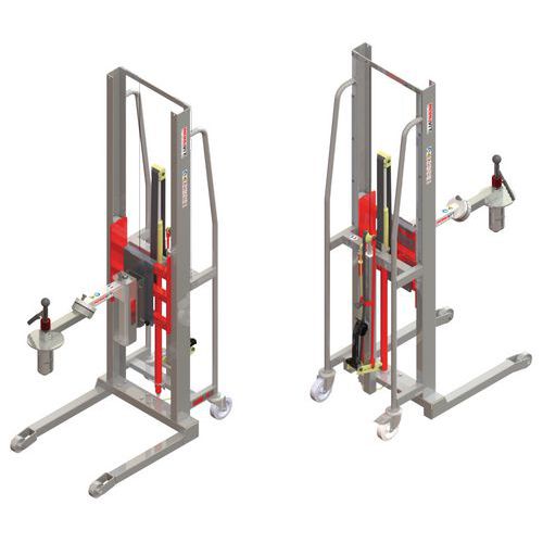 Apiladora GR manual con volteador de bobinas - Capacidad 300 kg Apiladora GR manual con volteador de bobinas - Capacidad 300 kg