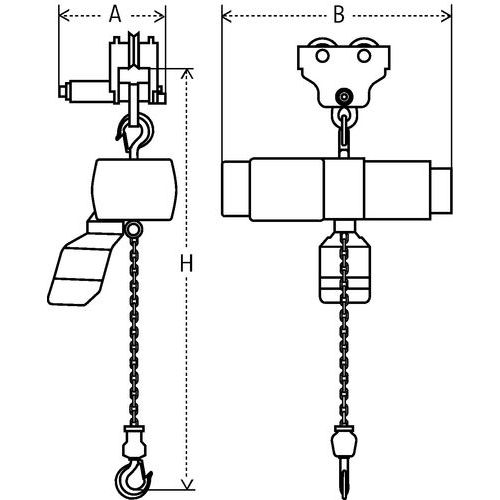 A = anchura totalB = fondo totalH = altura total A = anchura totalB = fondo totalH = altura total