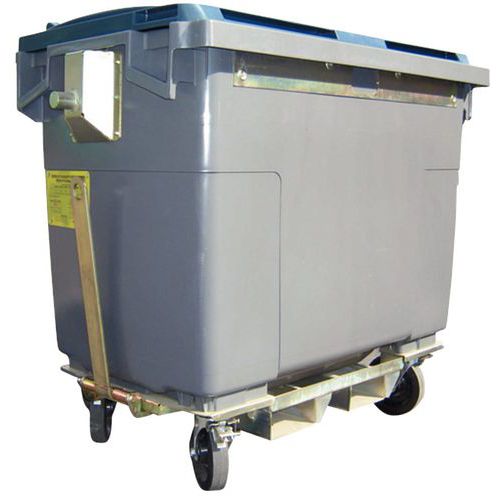 Contenedor móvil SULO - Barra de tracción - Clasificación de residuos - 1000 L Contenedor móvil SULO - Barra de tracción - Clasificación de residuos - 1000 L