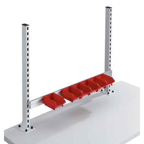 Riel portacajas inclinable para banco Allround Riel portacajas inclinable para banco Allround