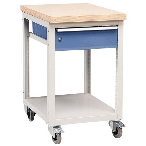 Banco de trabajo móvil Modul - 1 balda y 1 cajón Banco de trabajo móvil Modul - 1 balda y 1 cajón