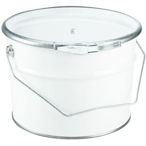 Cubo redondo metálico Cierre de tapa mediante cincho con palanca