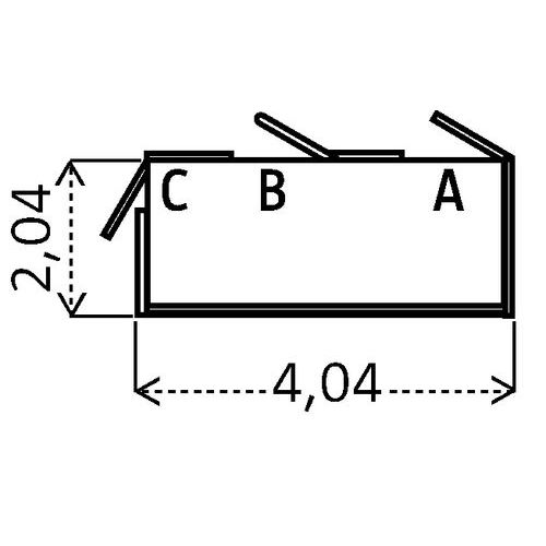 Indique en el pedido la ubicación de las puertas A, B o C. Las puertas se abren únicamente hacia fuera. Dimensiones totales en m. Indique en el pedido la ubicación de las puertas A, B o C. Las puertas se abren únicamente hacia fuera. Dimensiones totales en m.