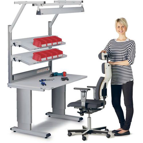 Banco de trabajo antiestático regulable WB - Ancho 180 cm Banco de trabajo antiestático regulable WB - Ancho 180 cm