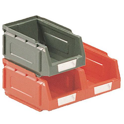 apilables con las cajas de la misma capacidad