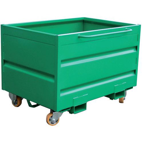 Contenedor basculante - Para volteador - Sobre base o con ruedas - 750 L