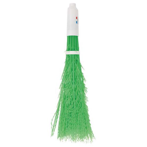 Escoba de fibra sintética para caminos - Verde - Manutan Expert