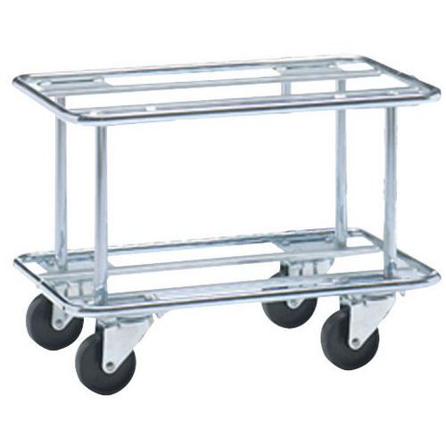 Plataforma rodante alta hilo de acero - Para cajas de norma europea - Capacidad 300 kg Plataforma rodante alta hilo de acero - Para cajas de norma europea - Capacidad 300 kg
