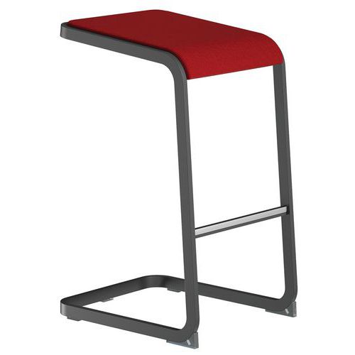 Taburete alto con pata antracita C-Stool
