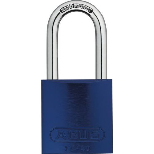 Candados de seguridad 72-40 de aluminio arco alto entreabierto Candados de seguridad 72-40 de aluminio arco alto entreabierto