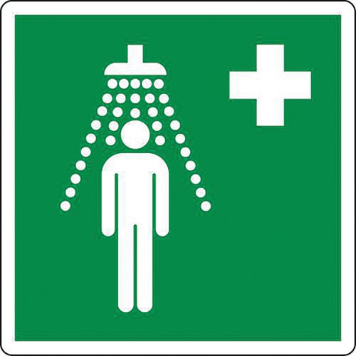 Señal de emergencia de ducha de seguridad adhesiva - Manutan Expert Señal de emergencia de ducha de seguridad adhesiva - Manutan Expert