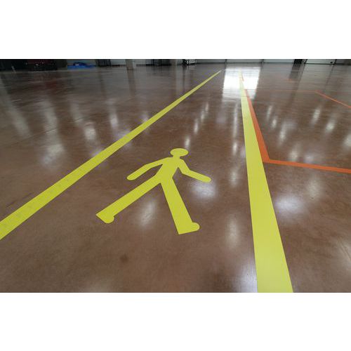 Adhesivo PVC de marcado en suelo - 5 muñecos amarillos - Gergosign Adhesivo PVC de marcado en suelo - 5 muñecos amarillos - Gergosign