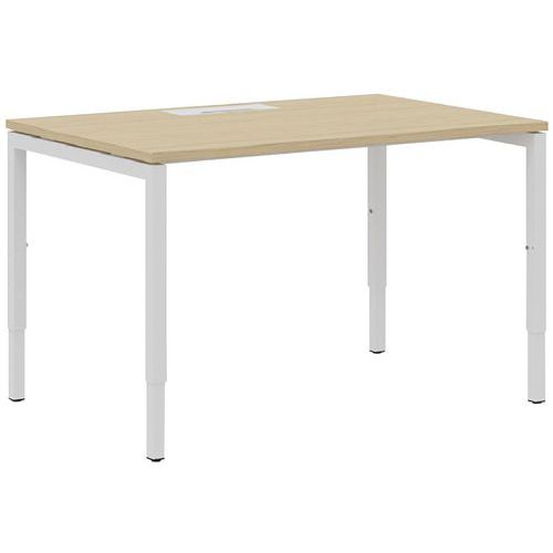 Escritorio recto 120 cm, patas en U ajustables, Misao - Manutan Expert