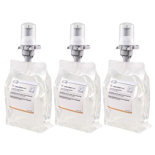 Lote de 3 recargas de espuma hidroalcohólica - 1 L - Rubbermaid Lote de 3 recargas de espuma hidroalcohólica - 1 L - Rubbermaid