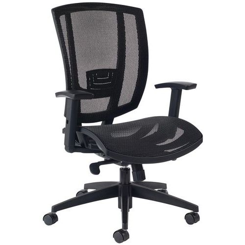 Silla de oficina Avro negra con reposabrazos - GGI Silla de oficina Avro negra con reposabrazos - GGI