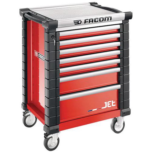 Carro de herramientas JETM3 con 7 cajones rojo - Facom - Manutan.es
