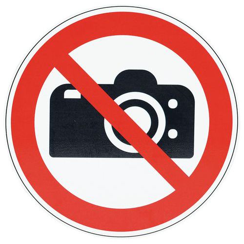 Señal de prohibición de tomar fotografías, de aluminio - Manutan Expert Señal de prohibición de tomar fotografías, de aluminio - Manutan Expert