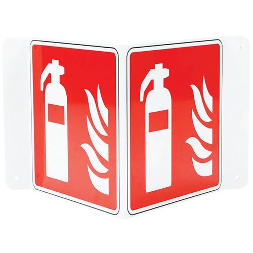 Panel de extintor de incendios de doble cara de aluminio - Manutan Expert