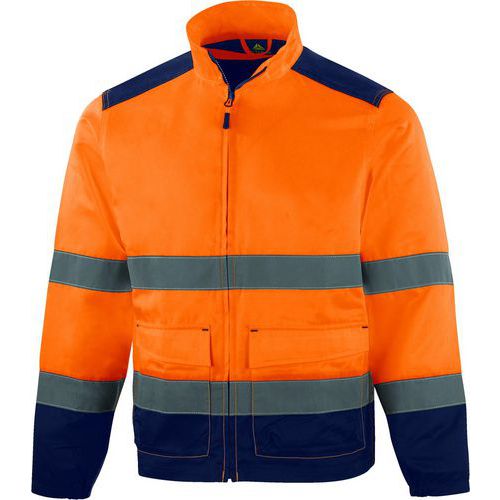 Chaqueta de alta visibilidad clase 2 - Naranja y azul marino - Delta Plus