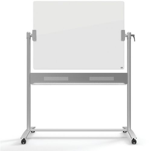 Pizarra giratoria móvil de cristal blanco brillante - Nobo
