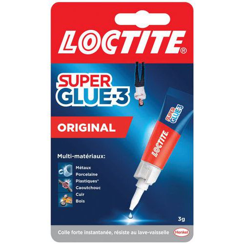 Adhesivo de cianoacrilato Super Glue 3 - Líquido - 3 g - Loctite Adhesivo de cianoacrilato Super Glue 3 - Líquido - 3 g - Loctite