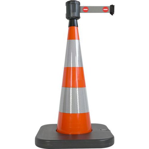 Cono de balizado azul con base lastrada - 2 m x 5 cm - Viso